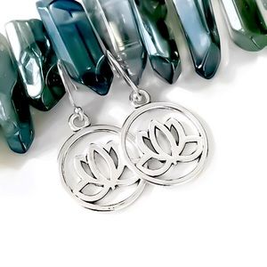 Lotus flower earrings